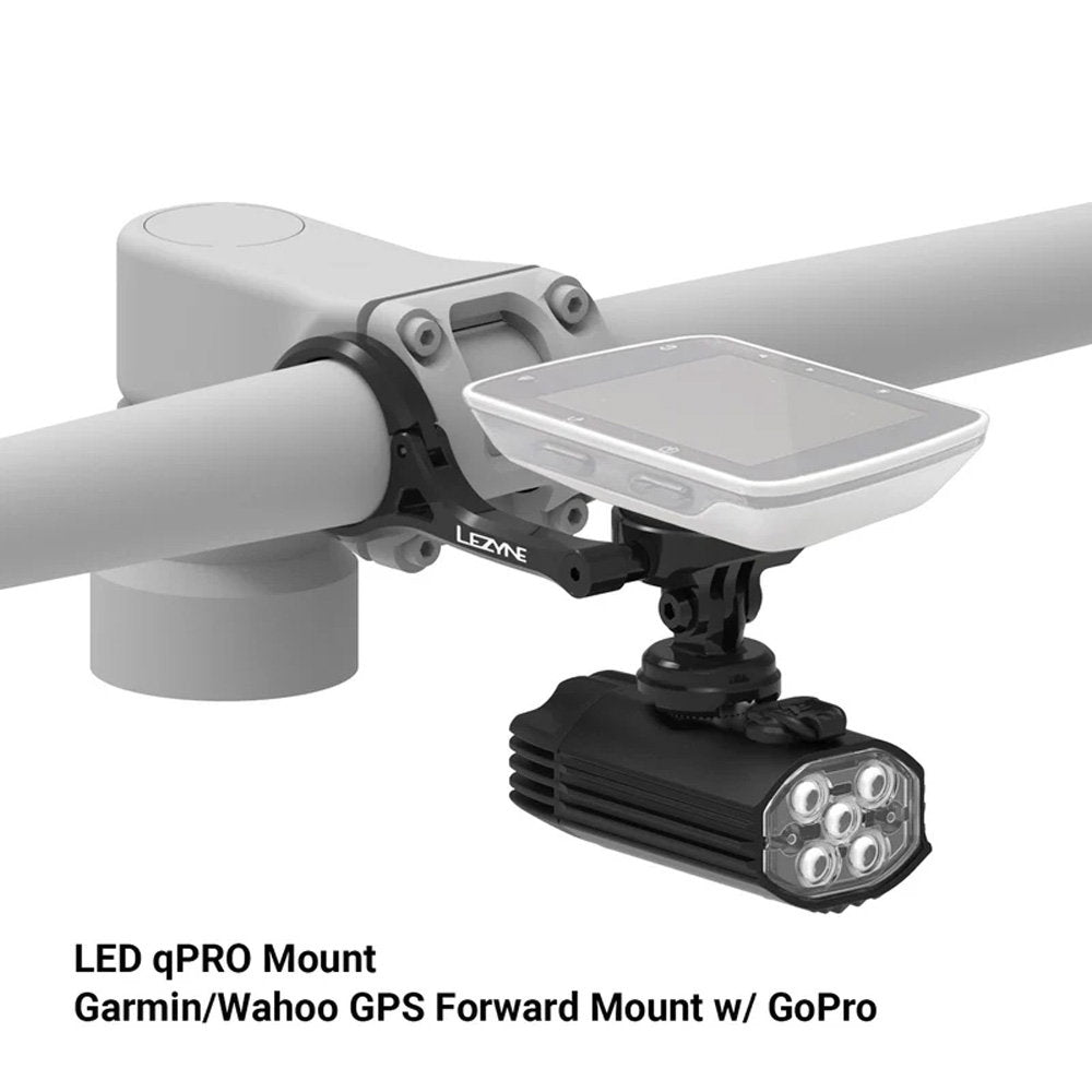 Lezyne - Soporte delantero para GPS Garmin/Wahoo con Gopro