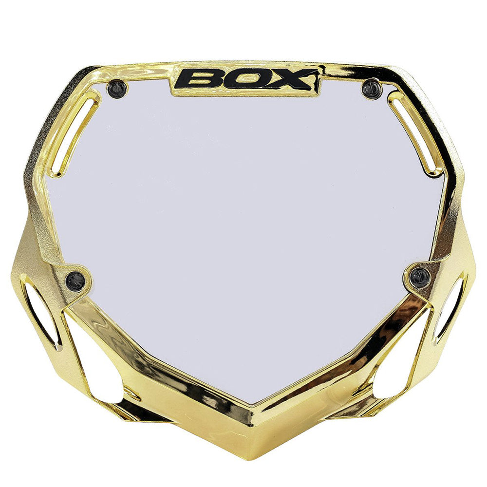 Plaque de numéro chromée Box BMX Box Two - grande, or chromé