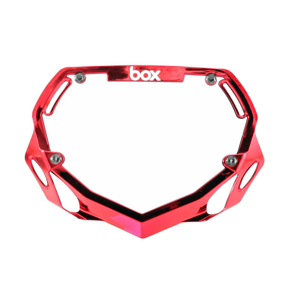 Tabella portanumero cromata Box BMX Box Two - piccola, rosso cromato