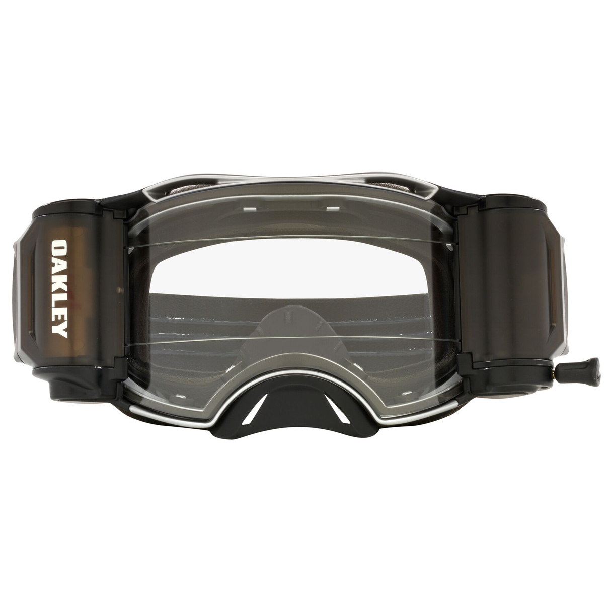 Oakley Airbrake MX Goggle (Tuff Blocks Black/Gunmetal) Clear Lens Inc. Roll Offs