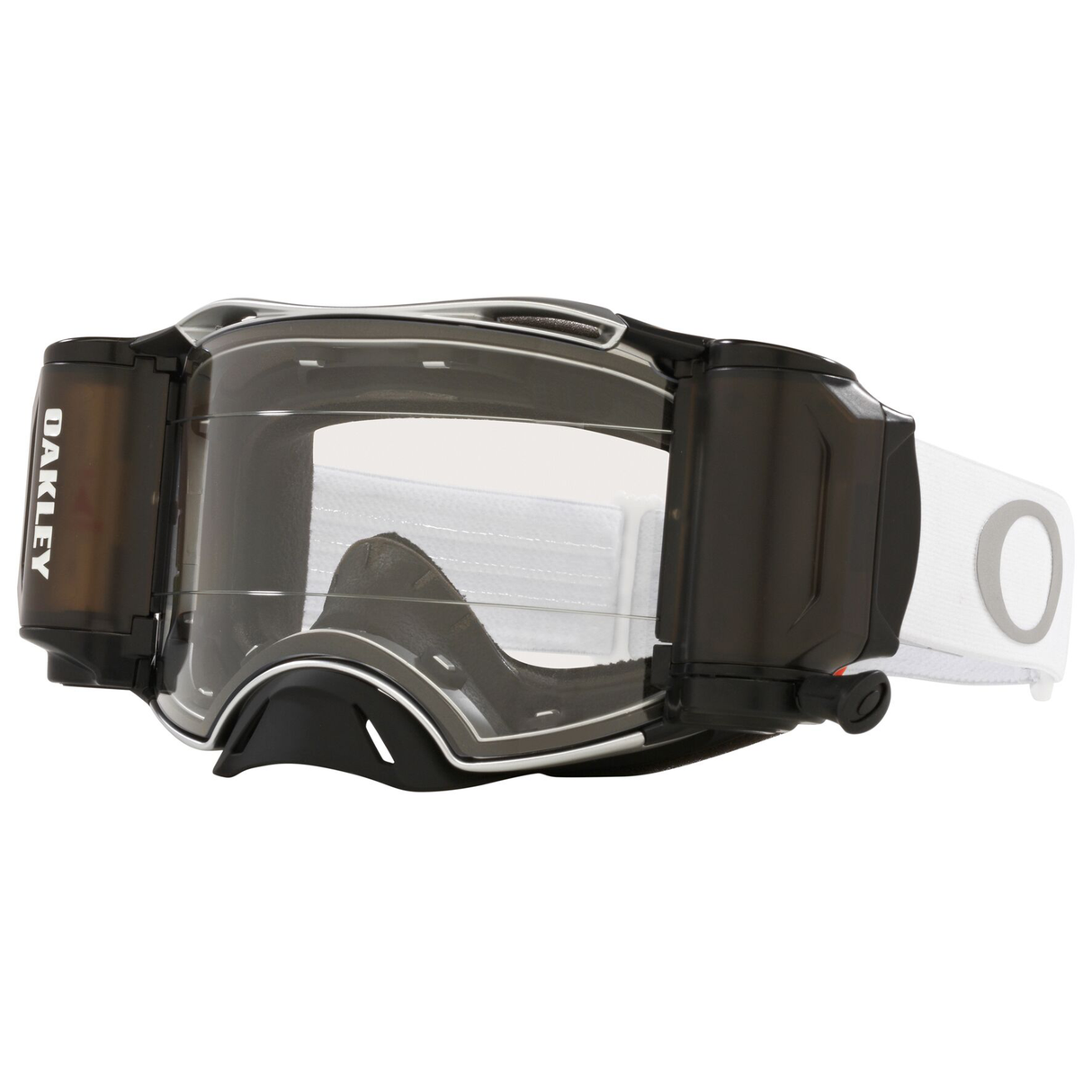 Oakley Airbrake MX Goggle (Tuff Blocks White) Clear Lens Inc. Roll Offs
