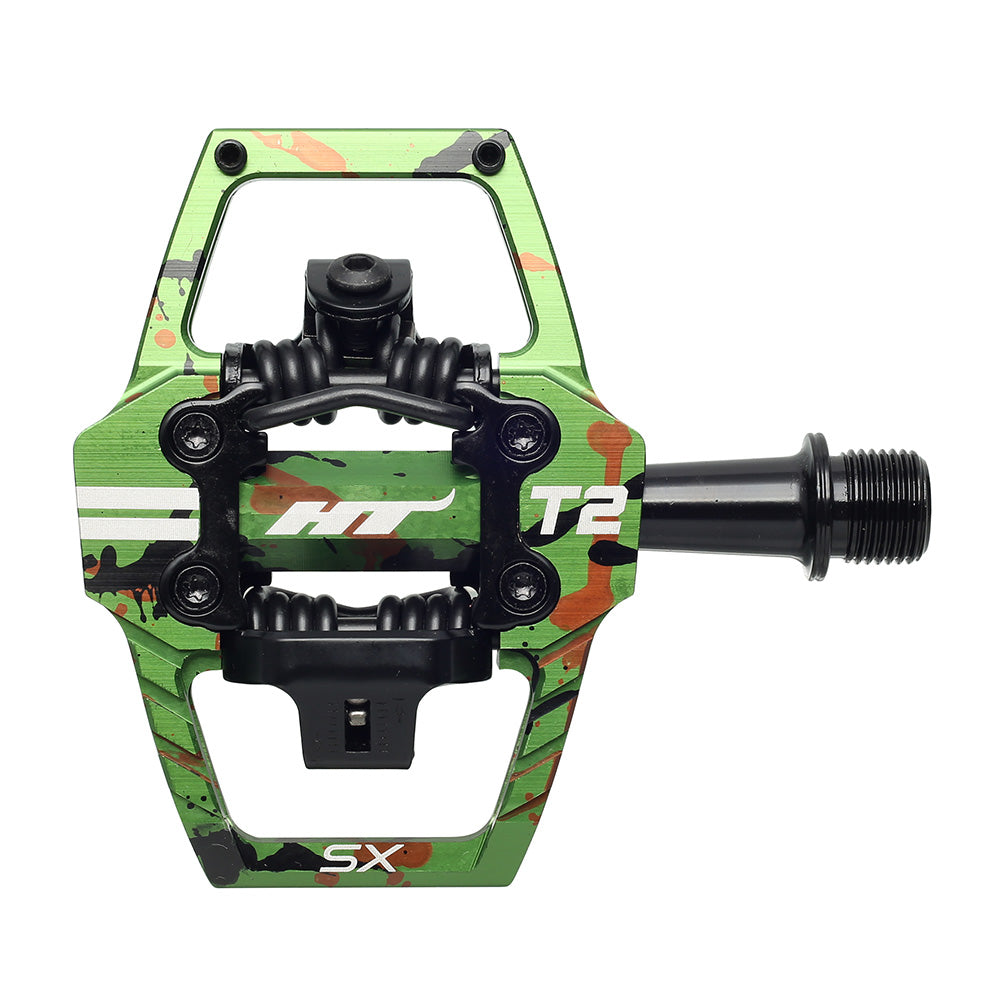 Pedali HT Components T2-SX - Camo verde mimetico