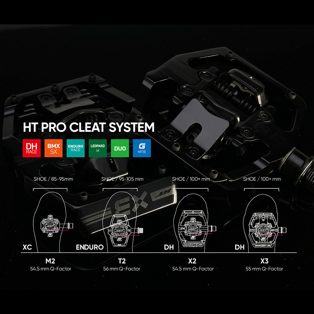HT Components GT1 Pedale Schwarz