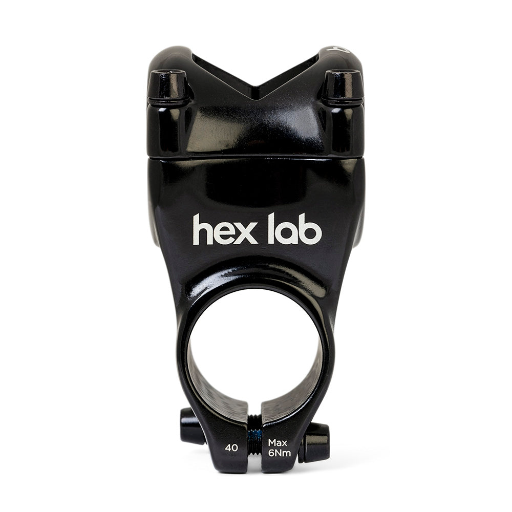 Potencia BMX Box Hex Lab sobredimensionada 28.6 X 1" de carga frontal negra