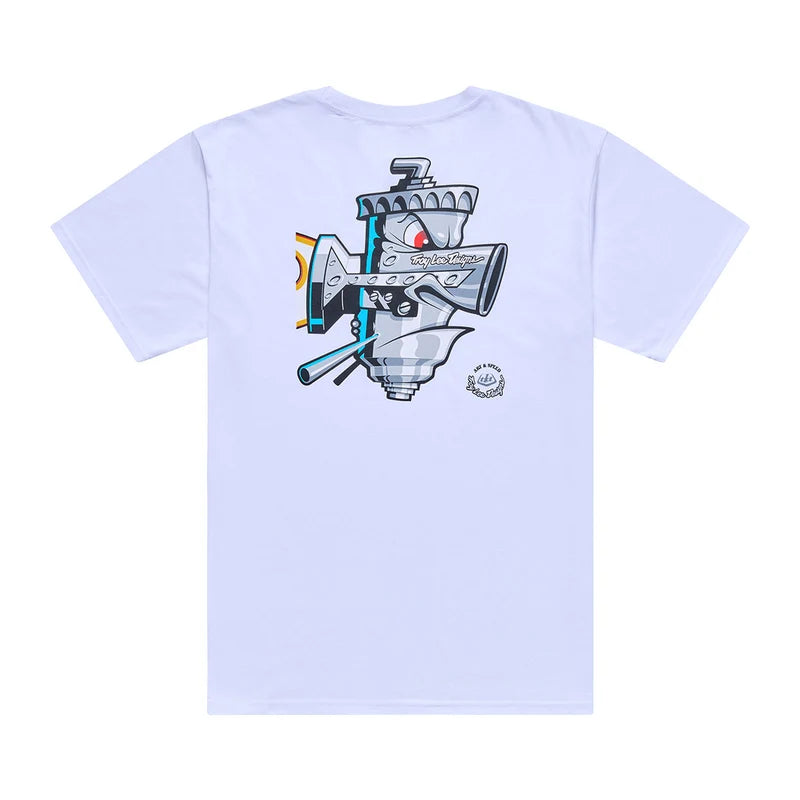 Troy Lee Designs Carb Club Kurzarm-T-Shirt Carb Club - Weiß