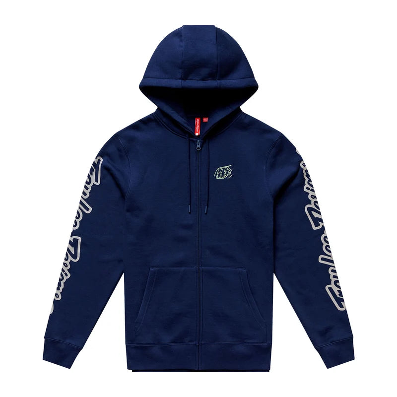 Troy Lee Designs Zip Up Hoodie Badge Navy/Sage