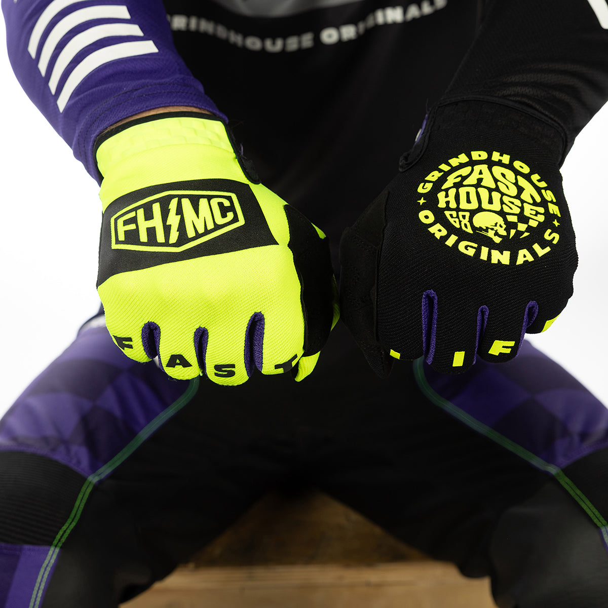 Gant Fasthouse Speed Style Atomic - Haute visibilité/Noir