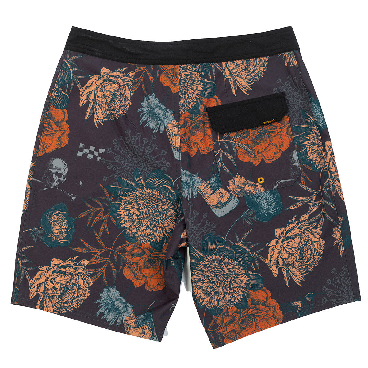 Fasthouse Scene 19" Boardshort – Vintage Schwarz