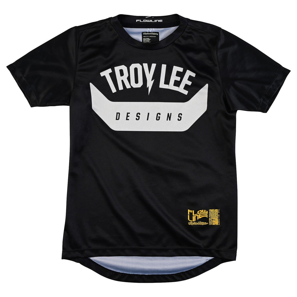 Maillot à manches courtes pour jeunes Troy Lee Designs Flowline Aircore - Noir