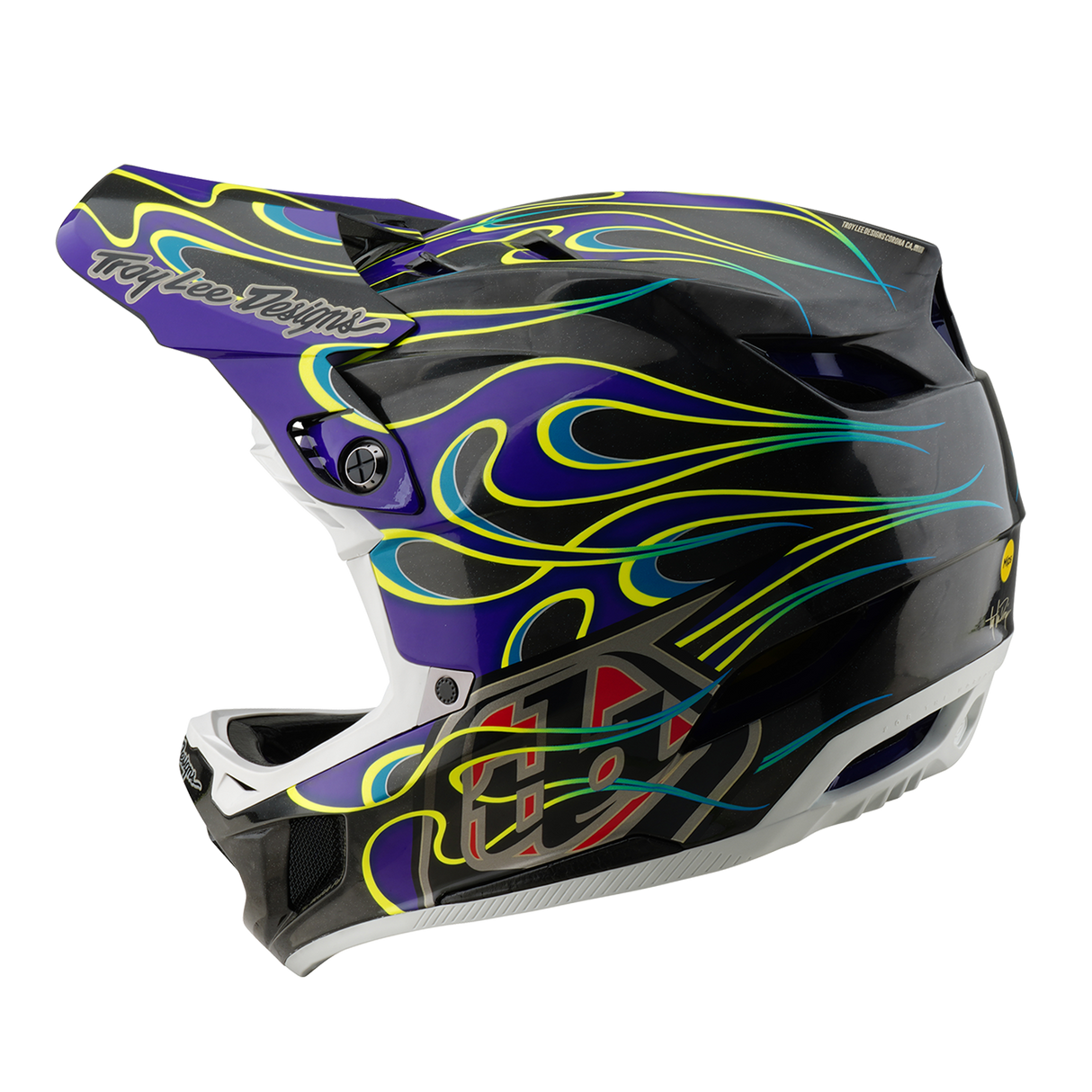 Casque Troy Lee Designs D4 Carbon noir et violet