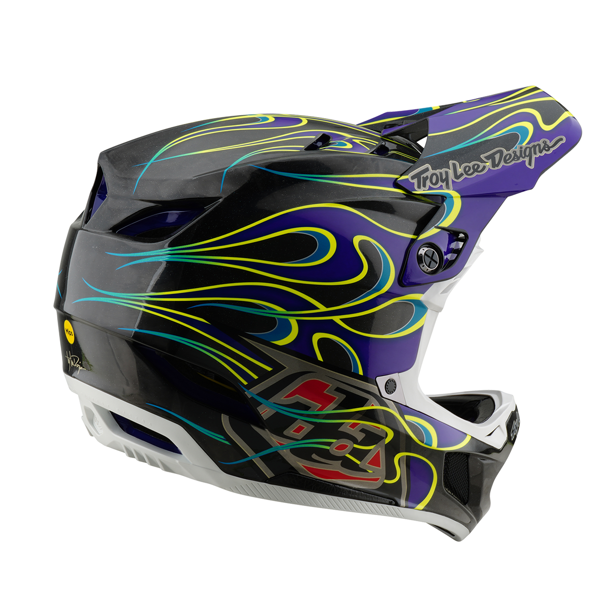Casque Troy Lee Designs D4 Carbon noir et violet
