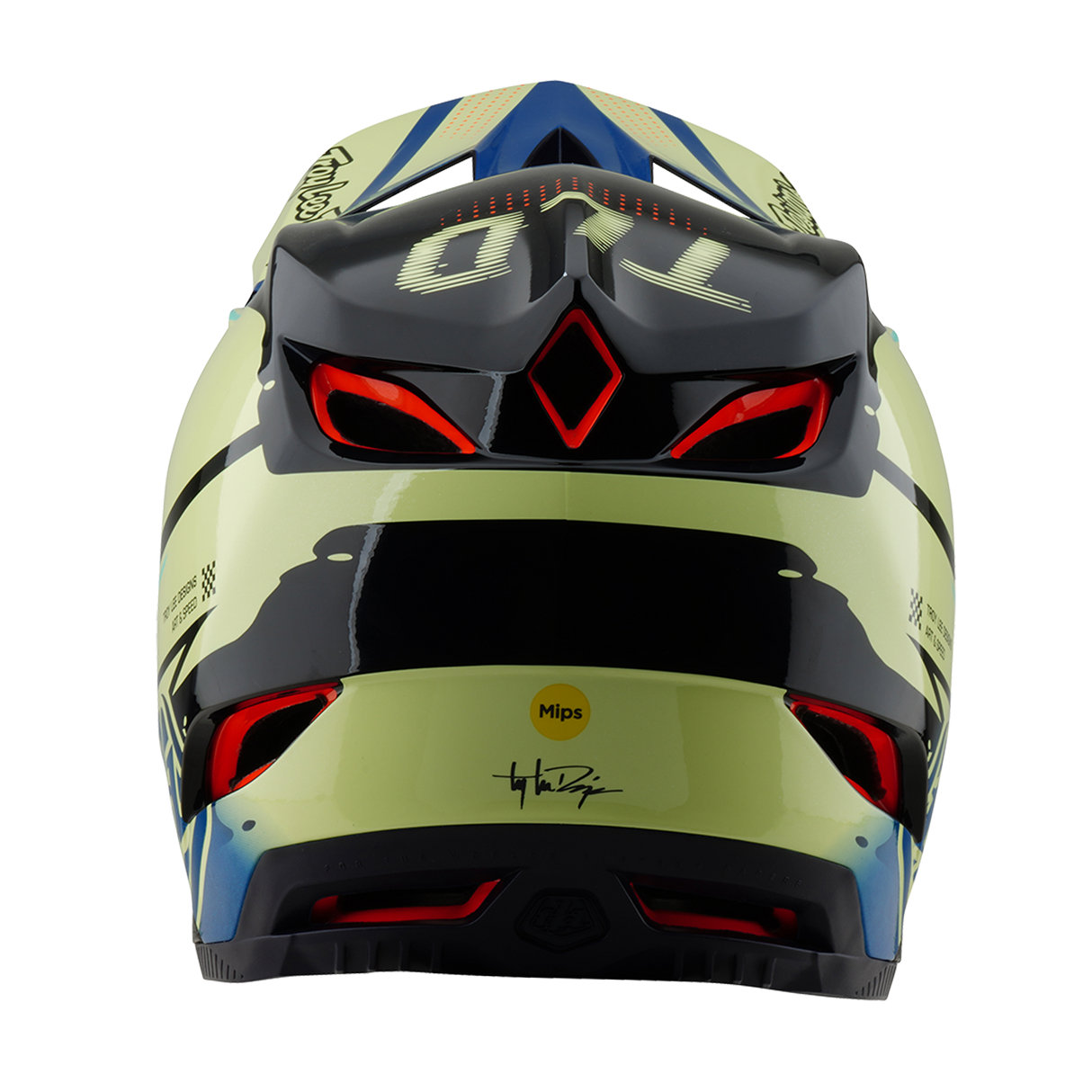 Casque composite Troy Lee Designs D4 Drip Glo Jaune