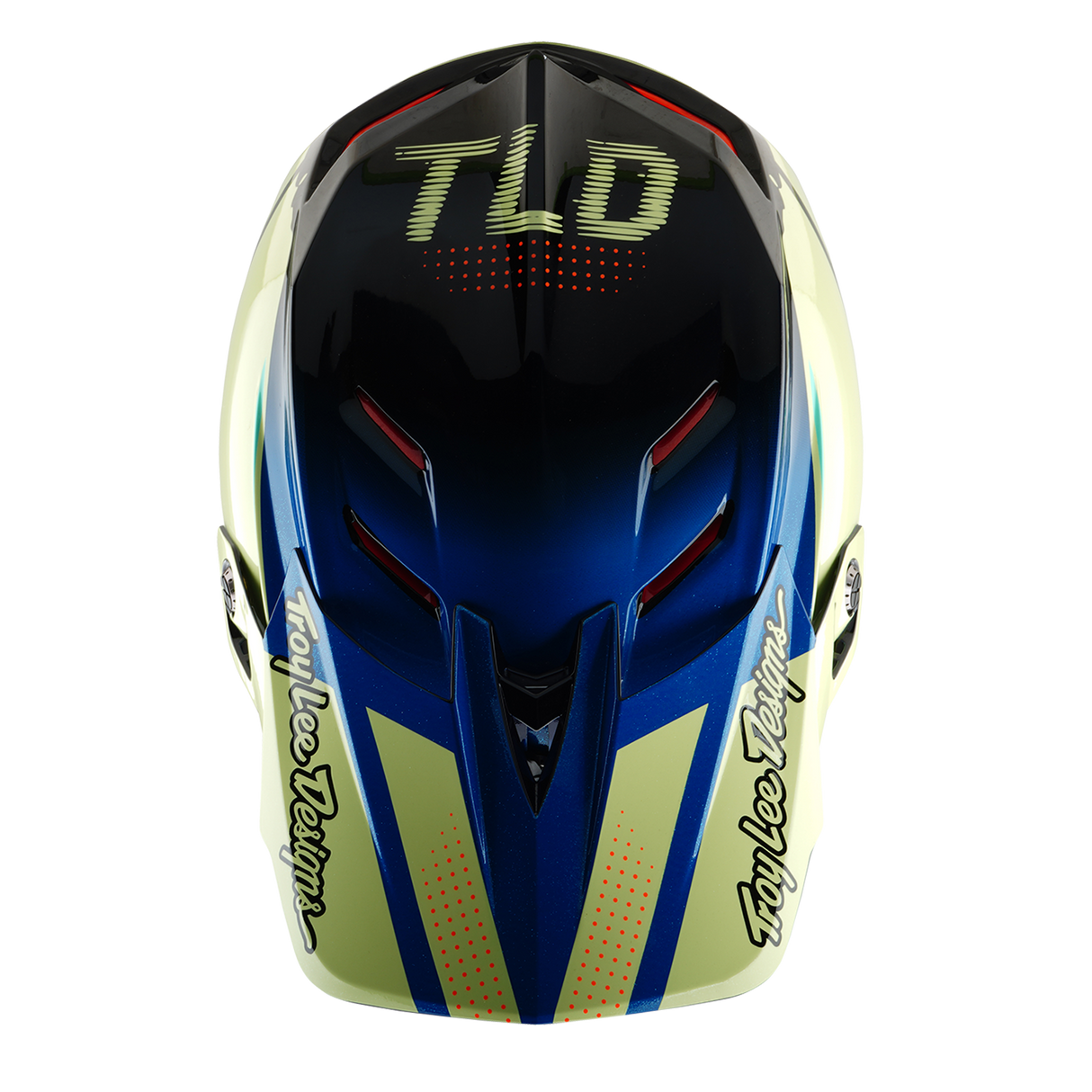 Casque composite Troy Lee Designs D4 Drip Glo Jaune