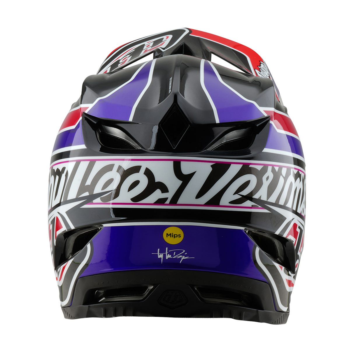 Troy Lee Designs D4 Polyacrylite Helmet Linear Black And Purple