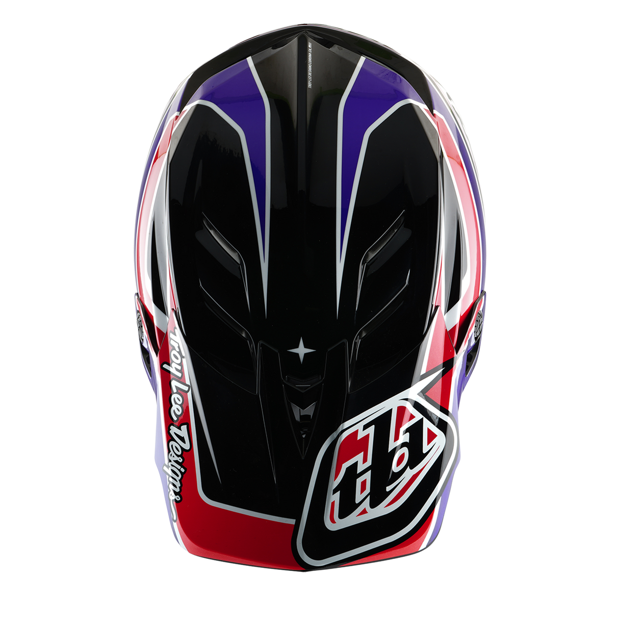 Troy Lee Designs D4 Polyacrylite Helmet Linear Black And Purple