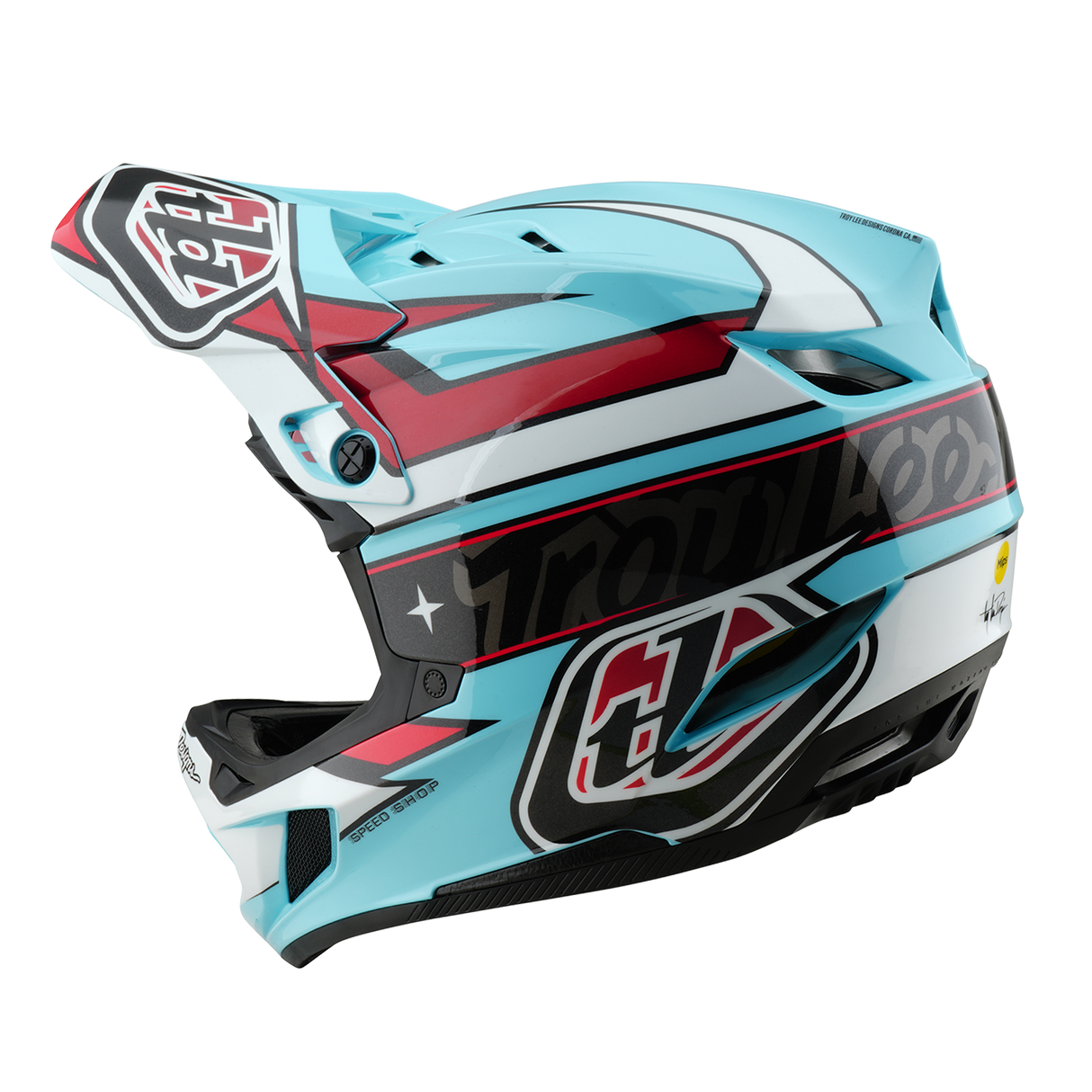 Troy Lee Designs D4 Polyacrylite Helmet Linear Blue