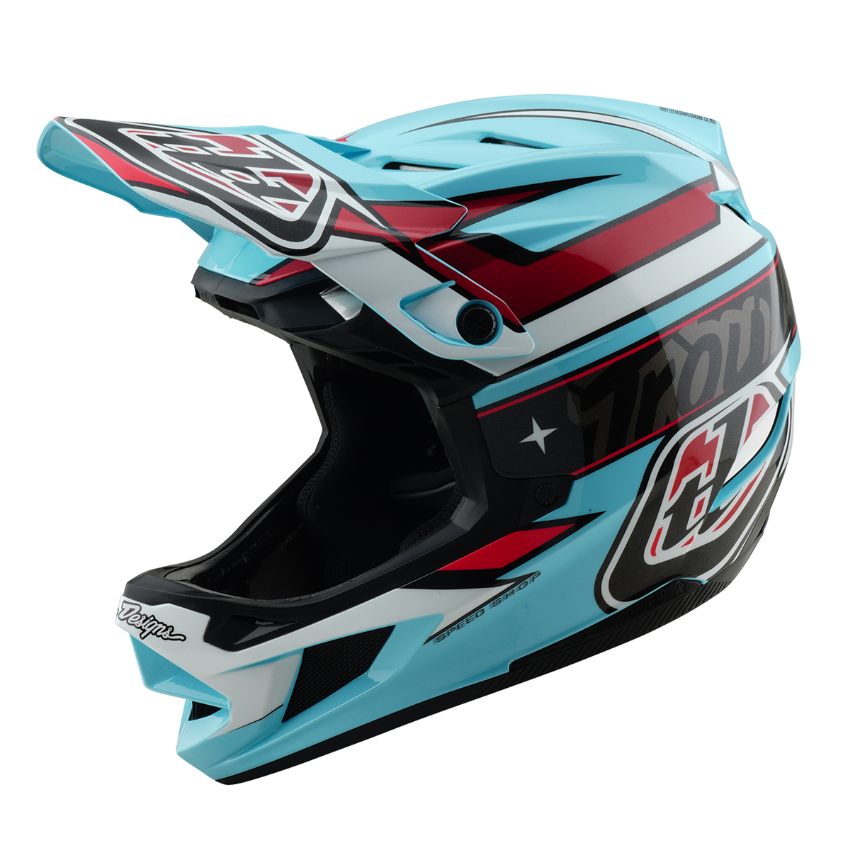 Troy Lee Designs D4 Polyacrylite Helmet Linear Blue