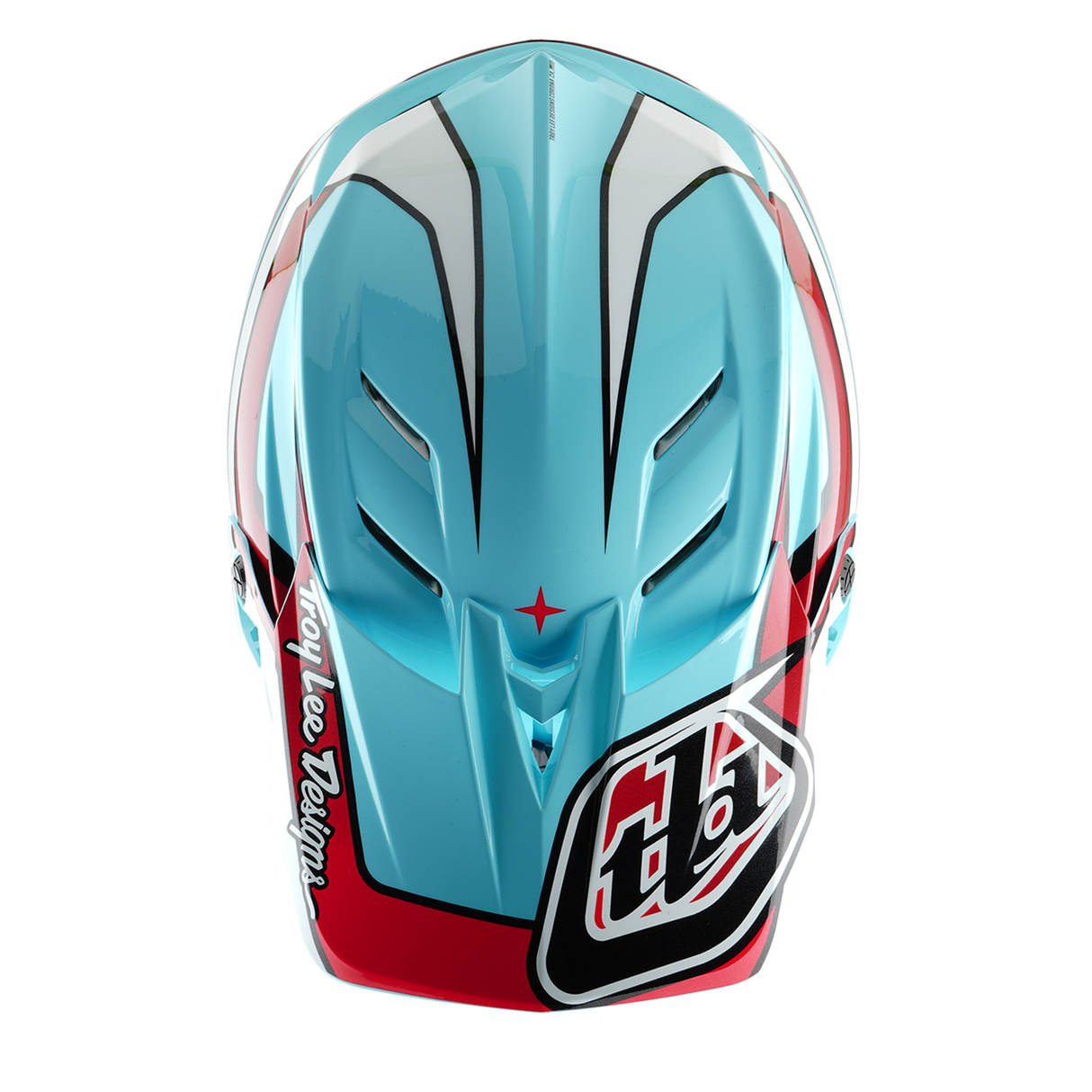 Troy Lee Designs D4 Polyacrylite Helmet Linear Blue