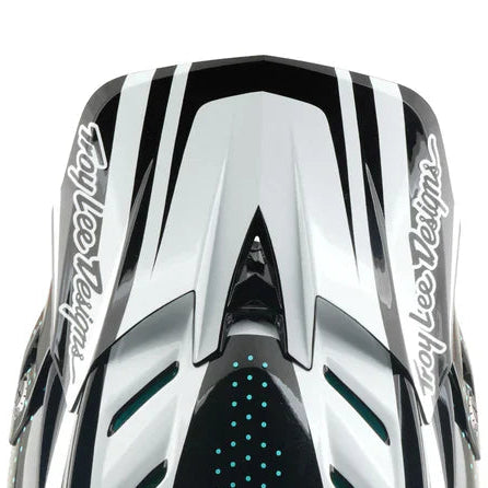Troy Lee Designs D4 Helmet Replacement Visor The Line - Charcoal/White
