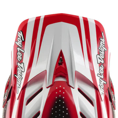 Troy Lee Designs D4 Helm Ersatzvisier Die Linie - Feuer/Weiß