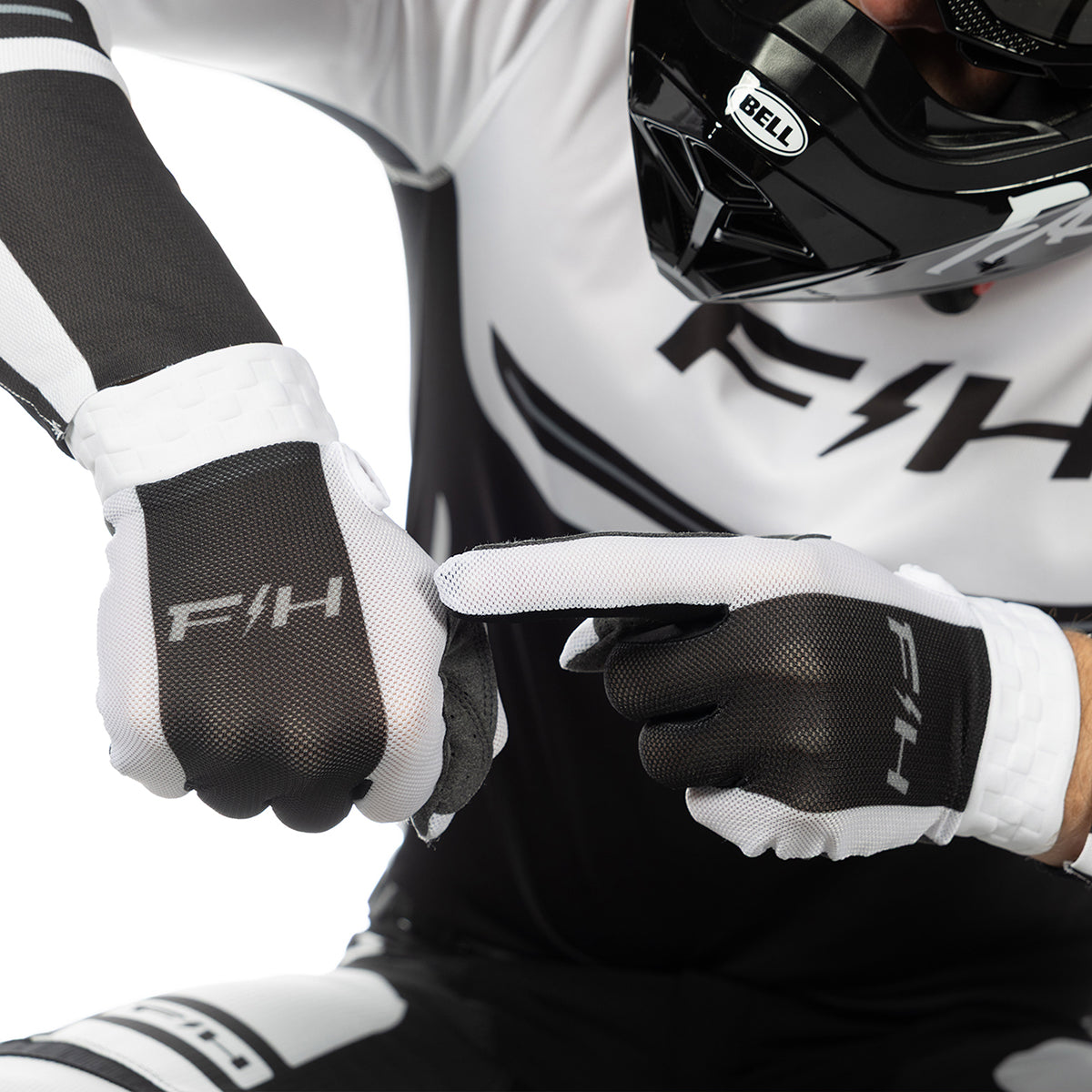 Guante Fasthouse Vapor React - Blanco/Negro