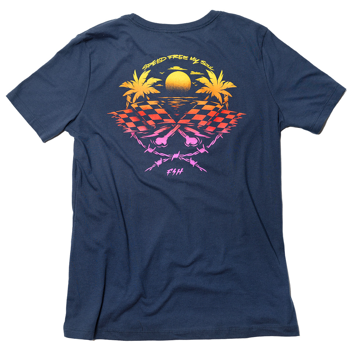 Camiseta para mujer Fasthouse Sun Struck - Azul marino vintage