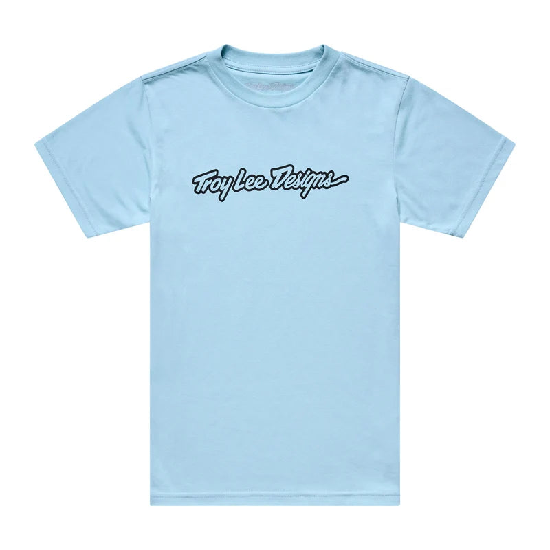 Troy Lee Designs Youth Signature T-Shirt Dawn Blue