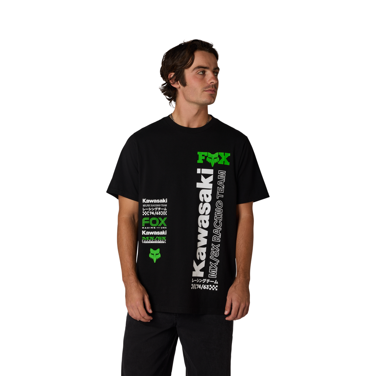 Camiseta Original Fox Racing Kawi 195 Negra