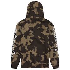 Troy Lee Designs Branded Zip Up Hoodie Olive Camo