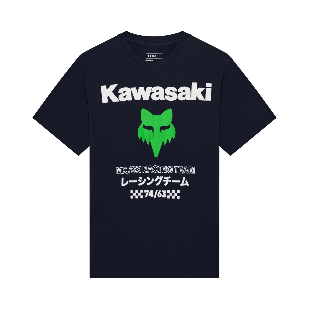 Fox Racing Kawasaki Übergroßes T-Shirt Mitternacht
