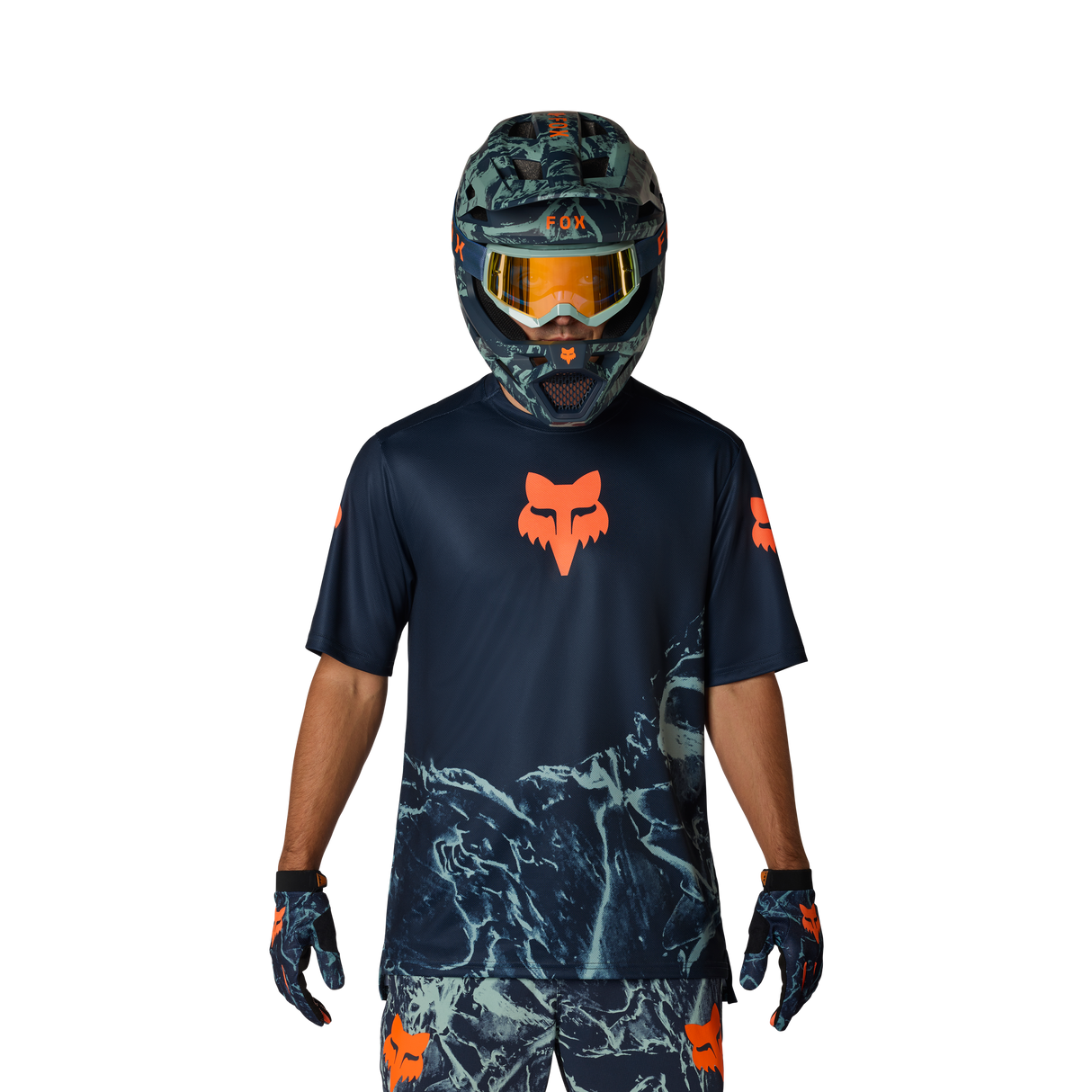 Camiseta de manga corta Fox Racing Ranger con estampado, azul ártico