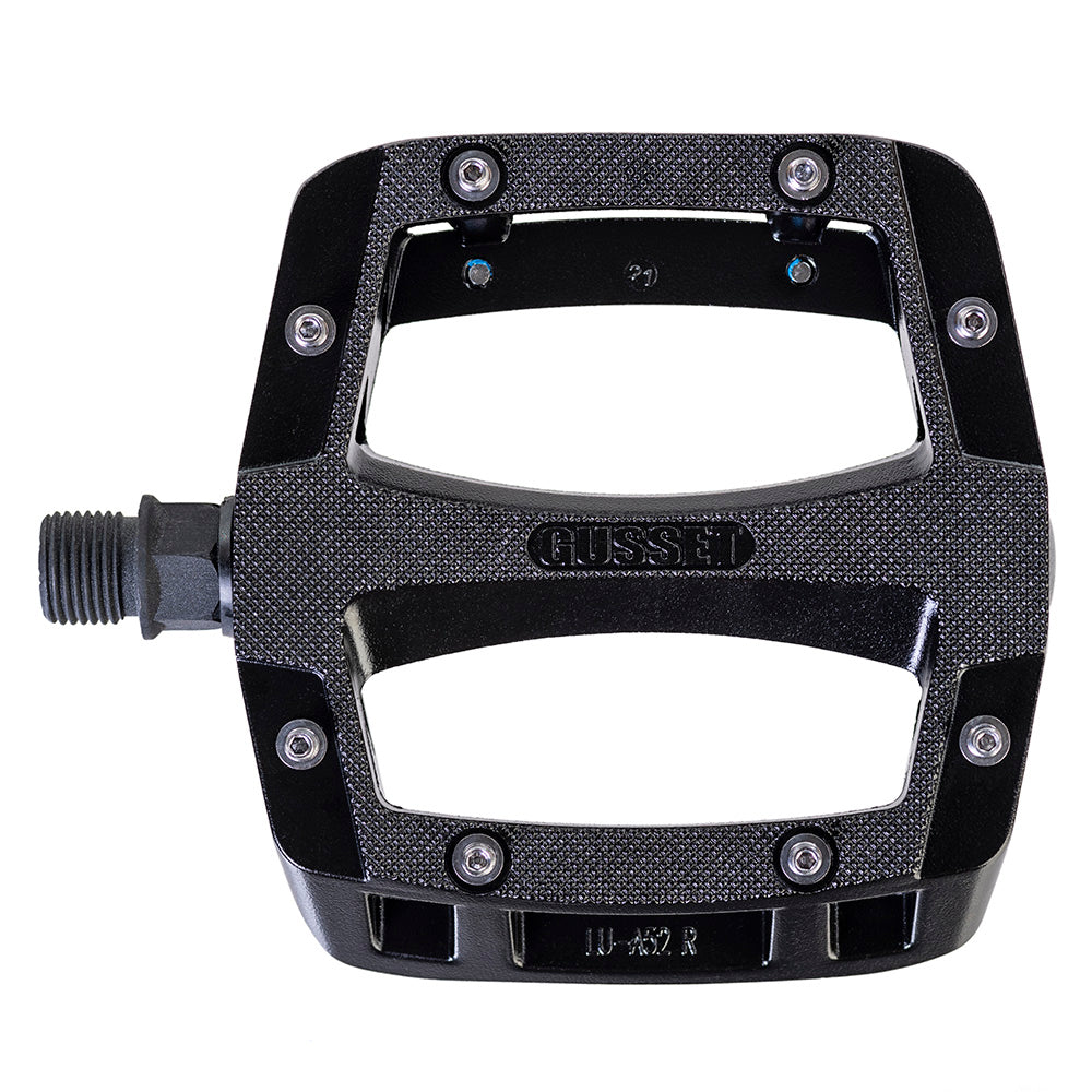 Pedali a sfere libere Gusset Components Slim Jim Nero