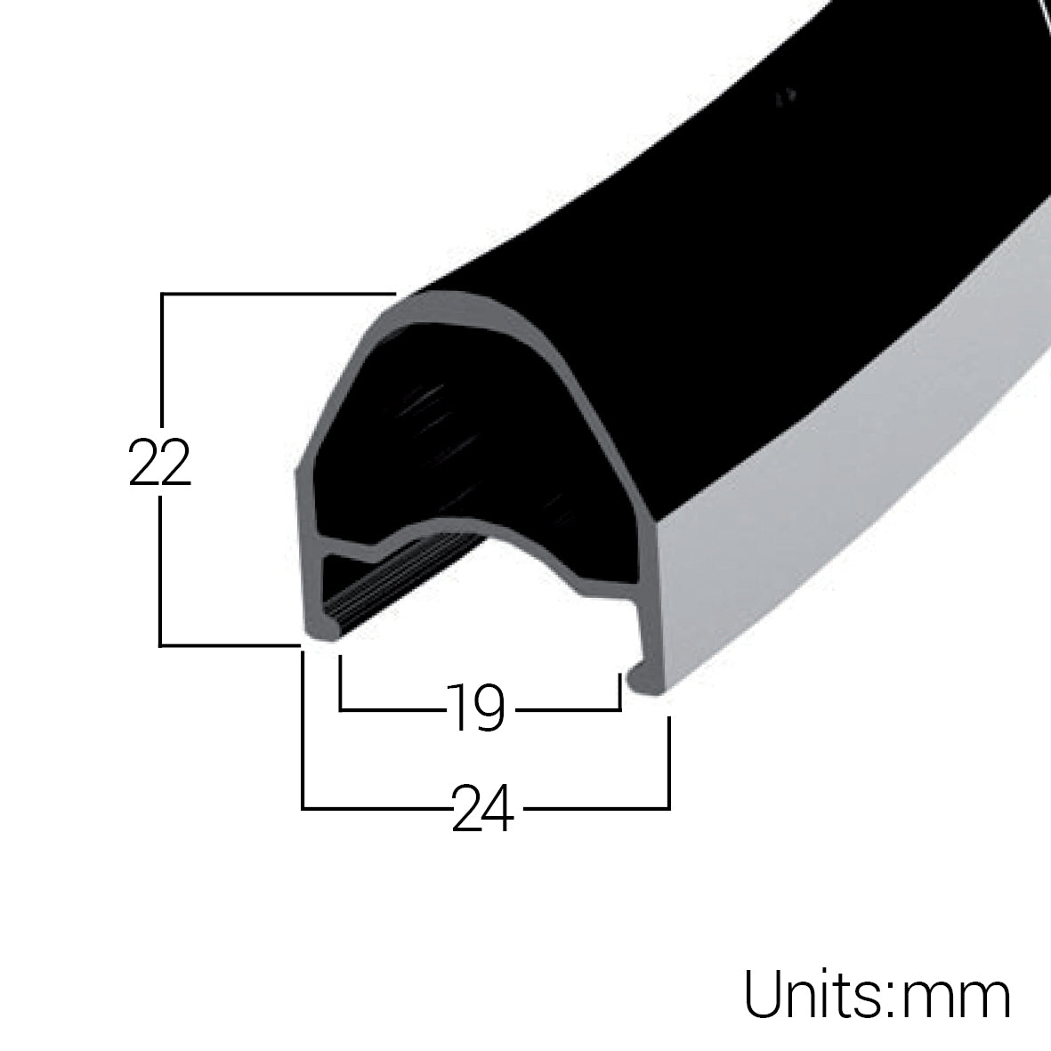 Jante Halo Evaura 700c noire/usinée CNC