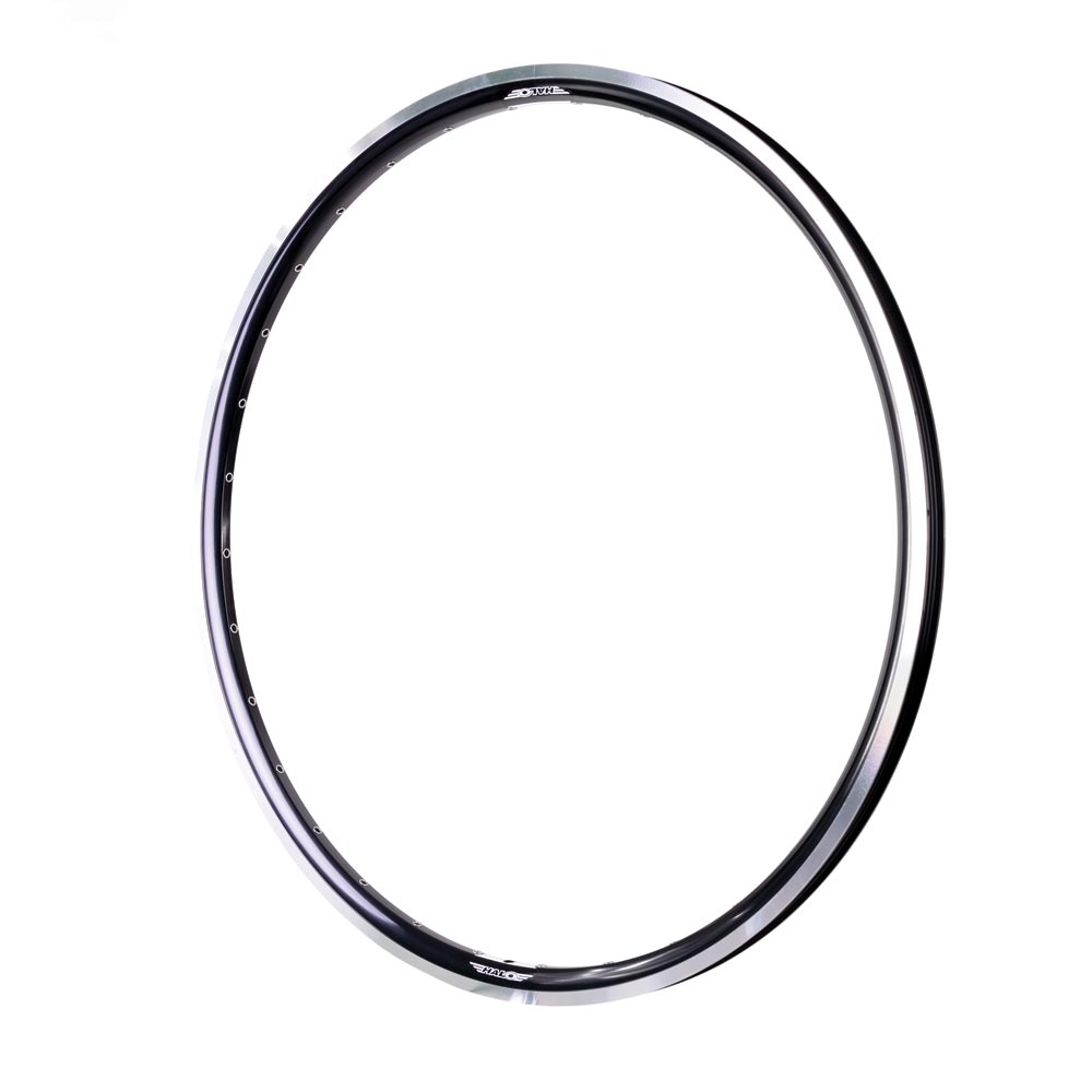 Halo White Line aros de carretera de 700c negro/plateado