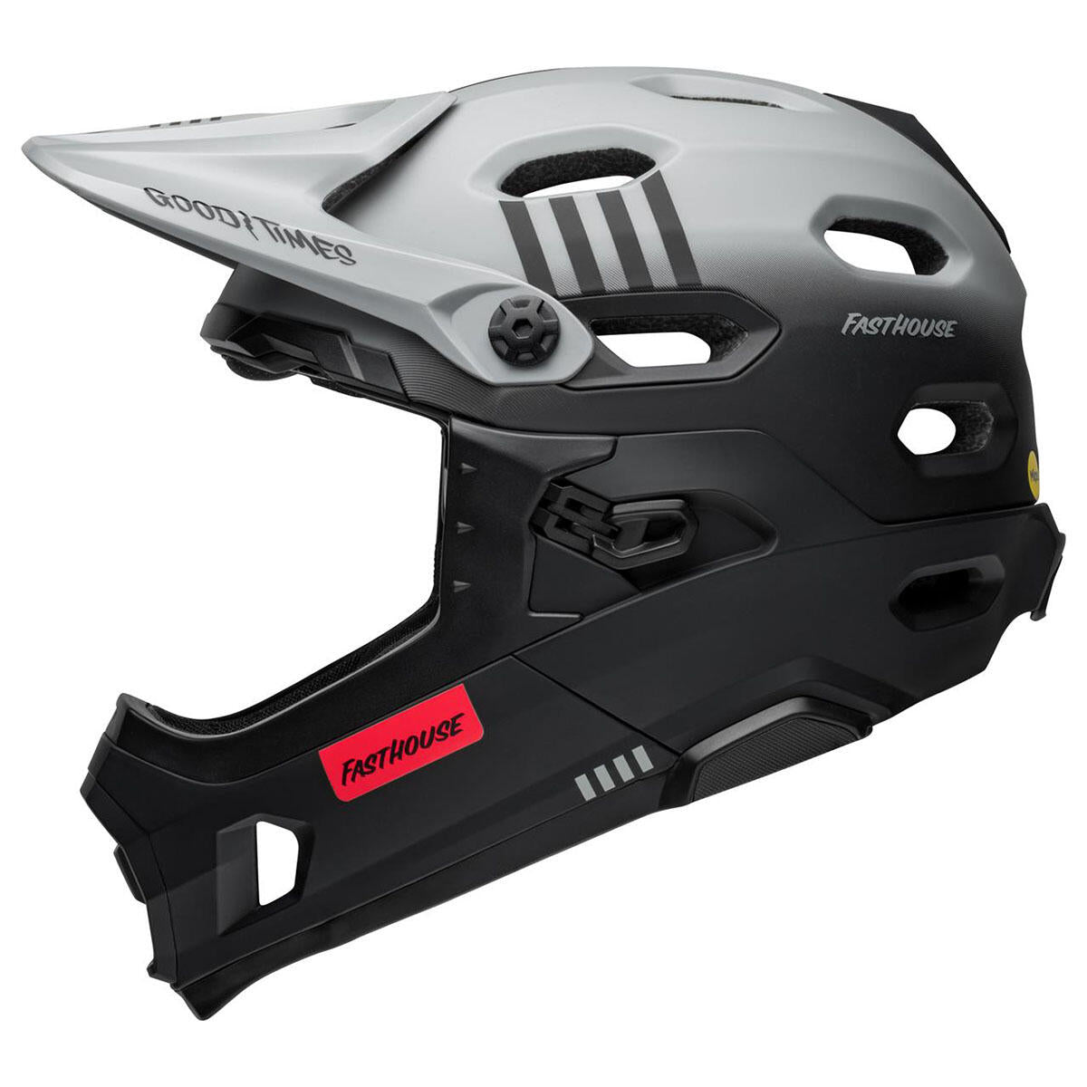 Bell Super DH Spherical Full Face Convertible MTB Helmet Fasthouse Grey Black