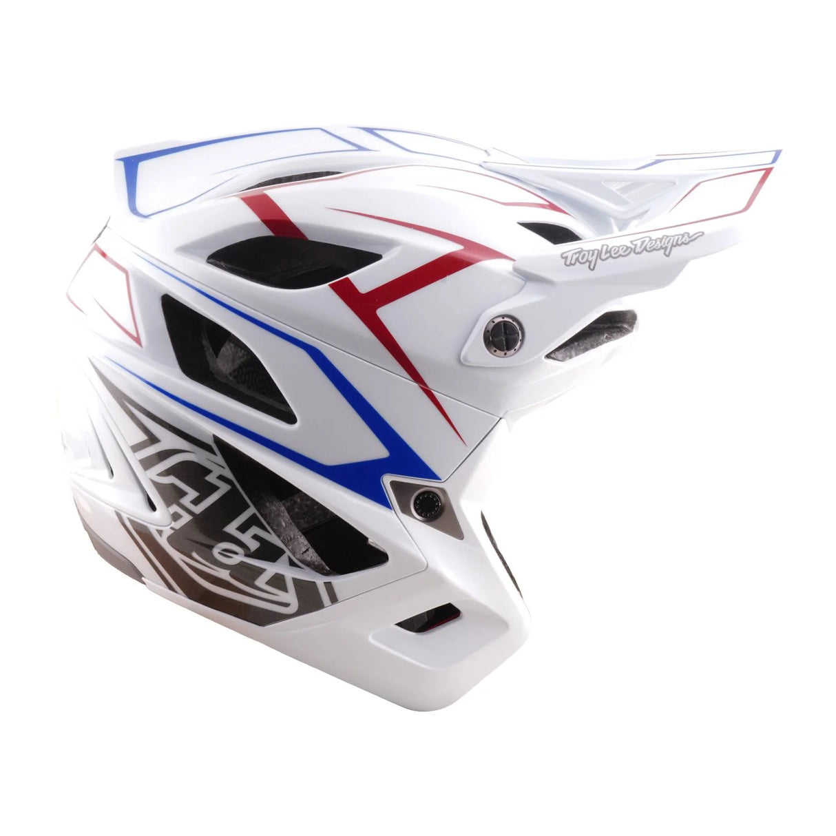 Casco Troy Lee Designs Stage Stunt Pinstripe - Blanco
