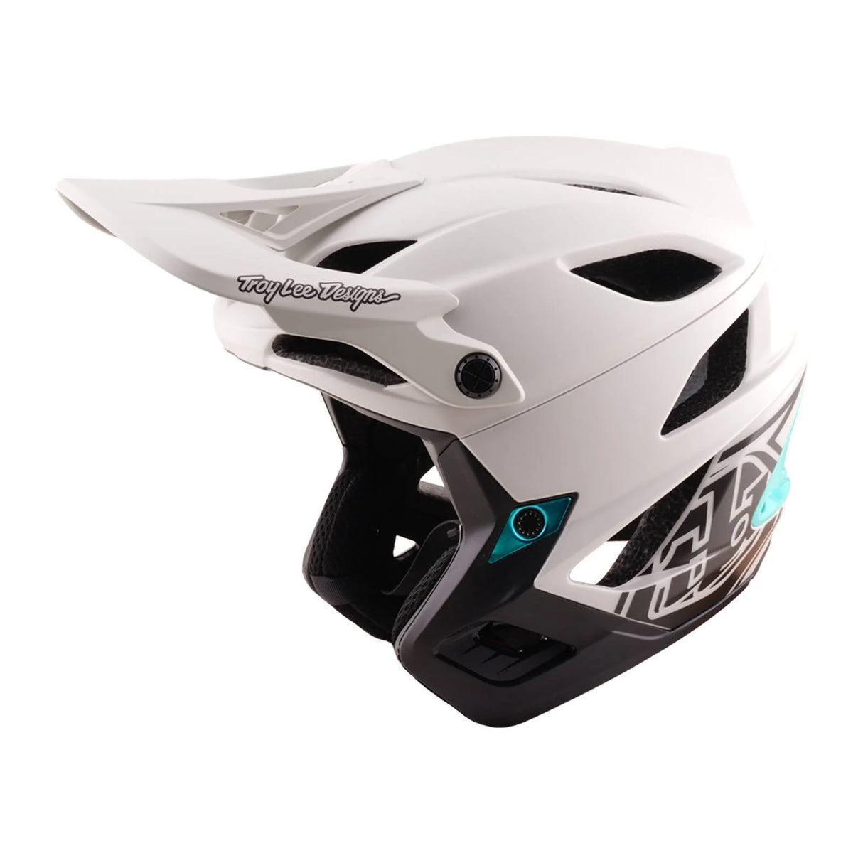 Troy Lee Designs Stage Stunt Helmet Drone - Pumice/Real Teal