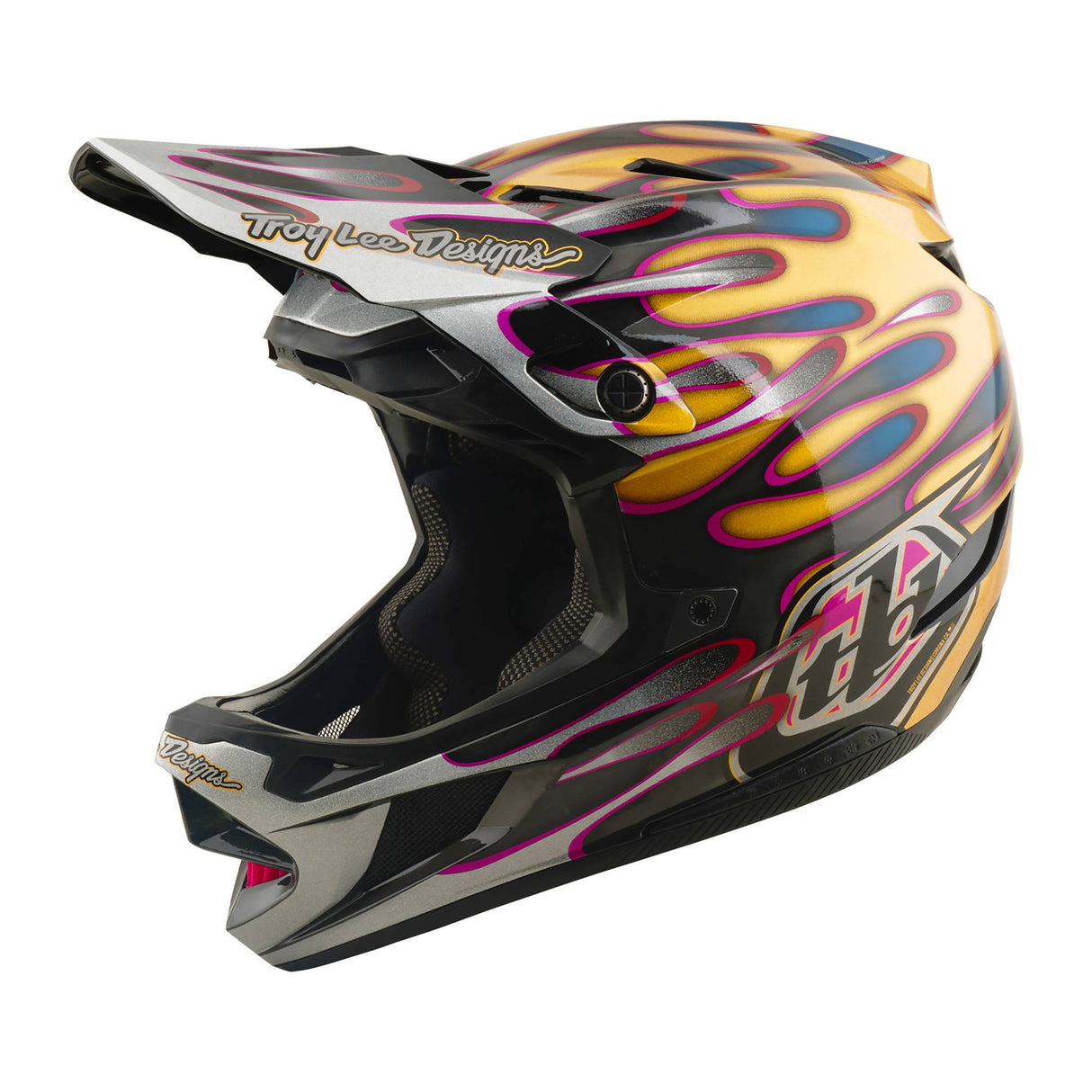 Troy Lee Designs D4 Carbon MIPS Helmet Overspray - Gold/Black