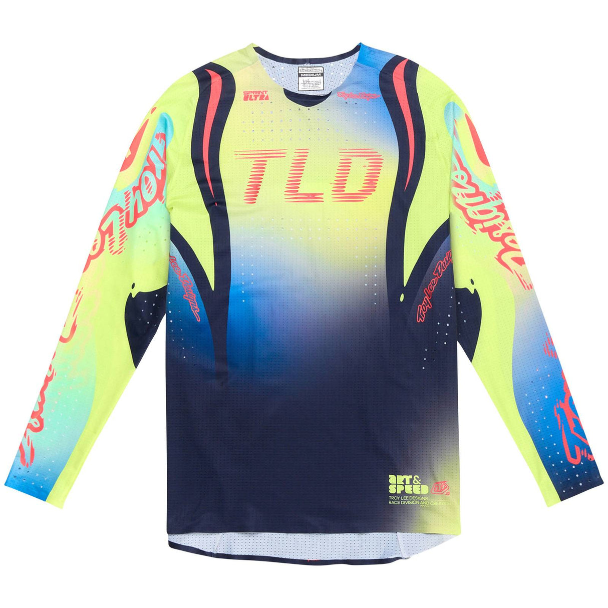 Troy Lee Designs Sprint Ultra Long Sleeve Jersey Drip - Glo Yellow