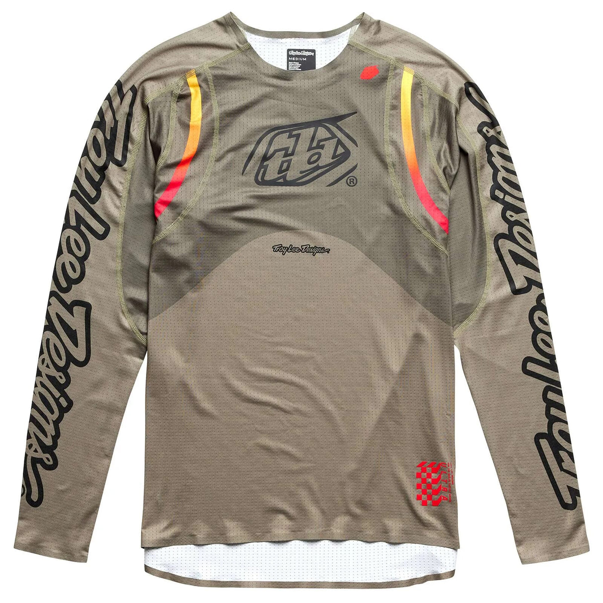 Troy Lee Designs Sprint Ultra Long Sleeve MTB Jersey Pinned - Olive