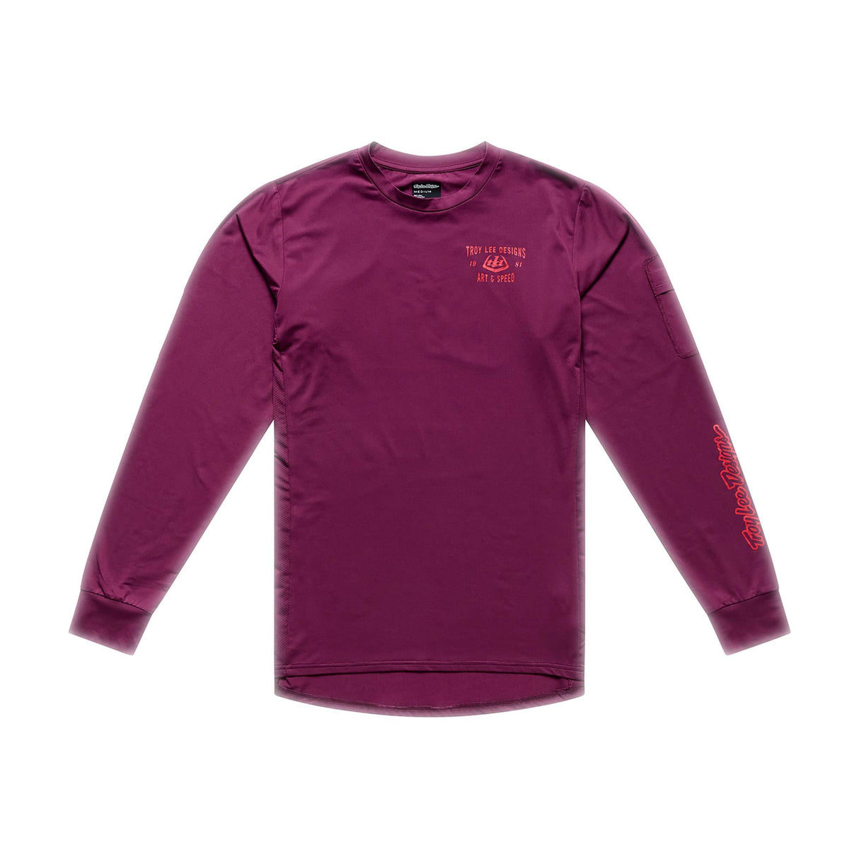 Troy Lee Designs Ruckus Long Sleeve Ride Jersey Lockdown - Sangria