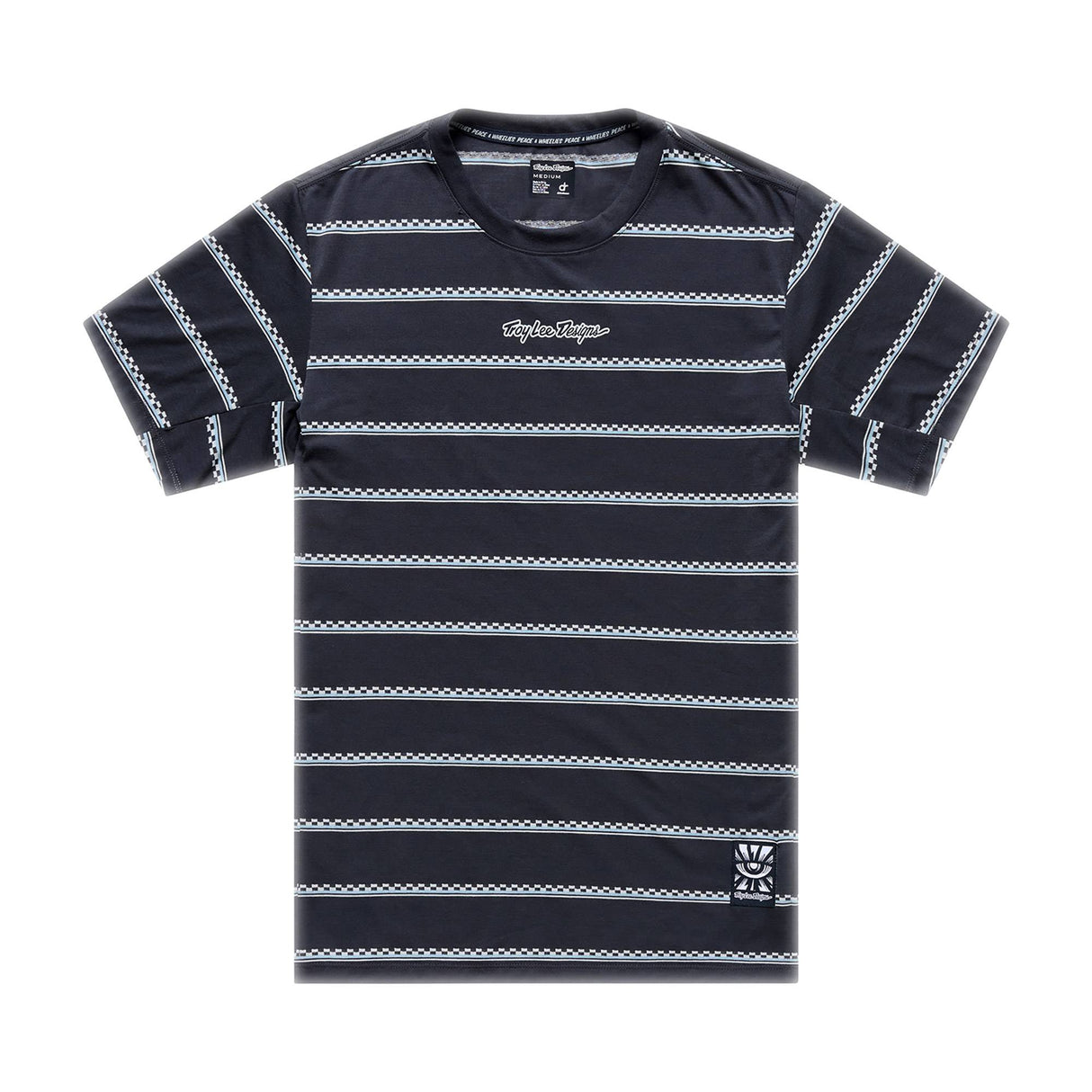Troy Lee Designs Skyline Short Sleeve Ride Jersey Checked Out - Carbon