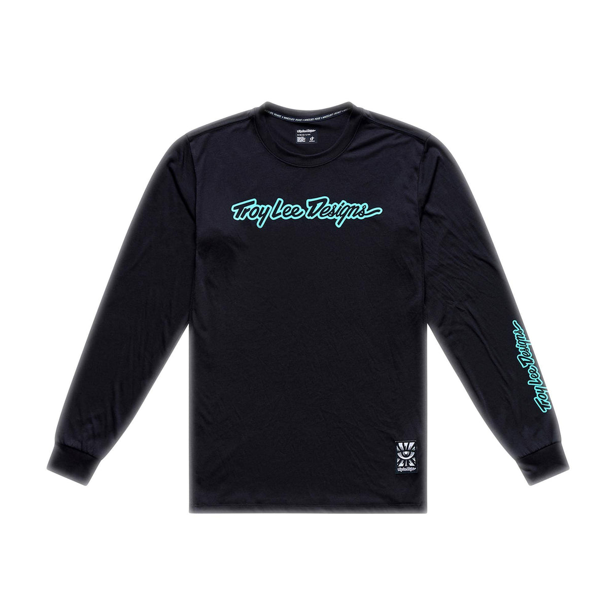 Jersey de manga larga Troy Lee Designs Skyline Ride Signature - Negro/Real Teal
