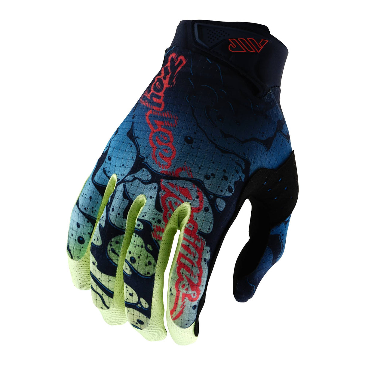 Troy Lee Designs Air Gloves Drip - Glo Yellow/Dark Navy