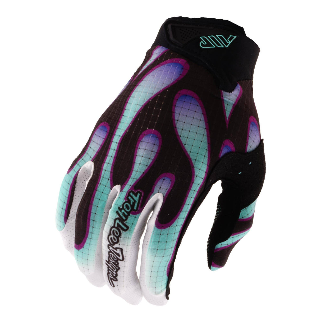 Troy Lee Designs Air Handschuhe Overspray - Schwarz/Real Teal