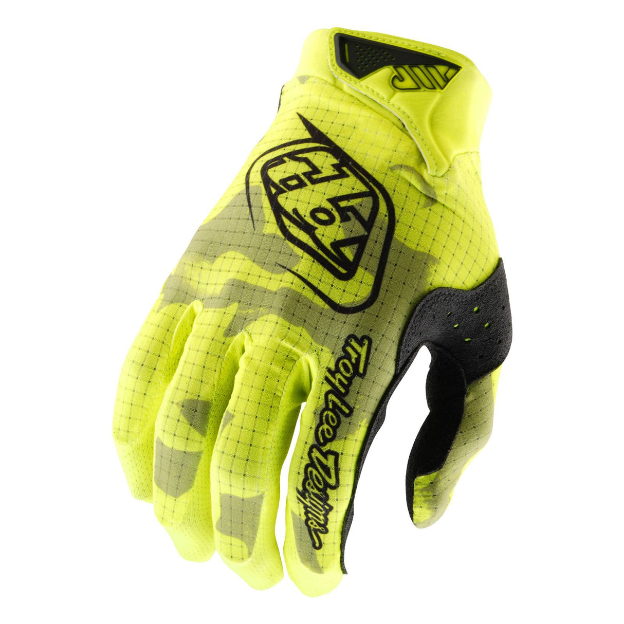 Troy Lee Designs Youth Air Gloves Blotted - Flo Yellow