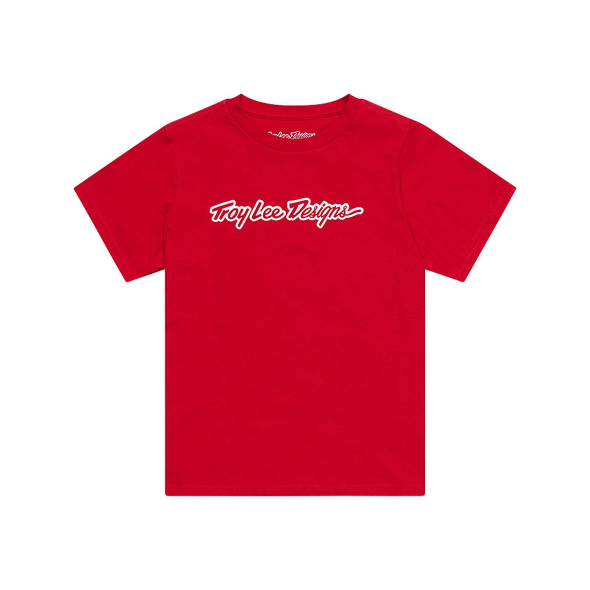 Troy Lee Designs Signature Youth Short Sleeve T-Shirt Team Red