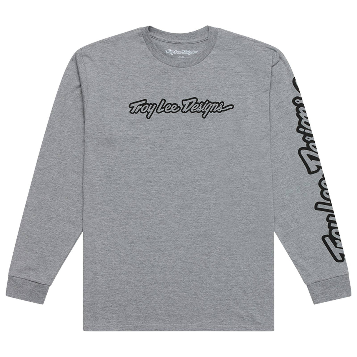Troy Lee Designs Signature Long Sleeve T-Shirt Grey Heather