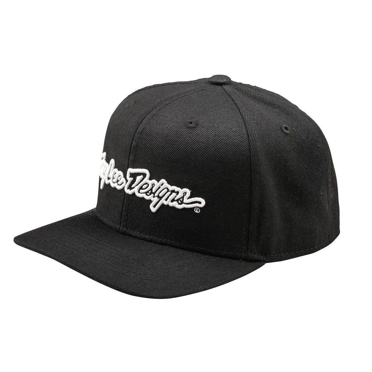 Troy Lee Designs Curved Bill Snapback Cap Signature - Black