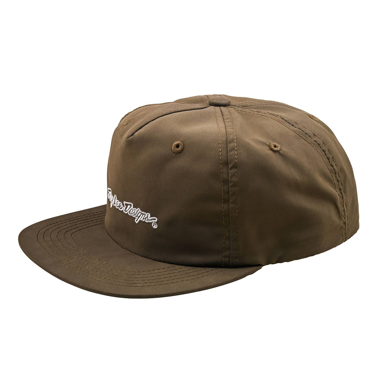 Troy Lee Designs Unstructured Snapback Cap Signature - Olive Canvas